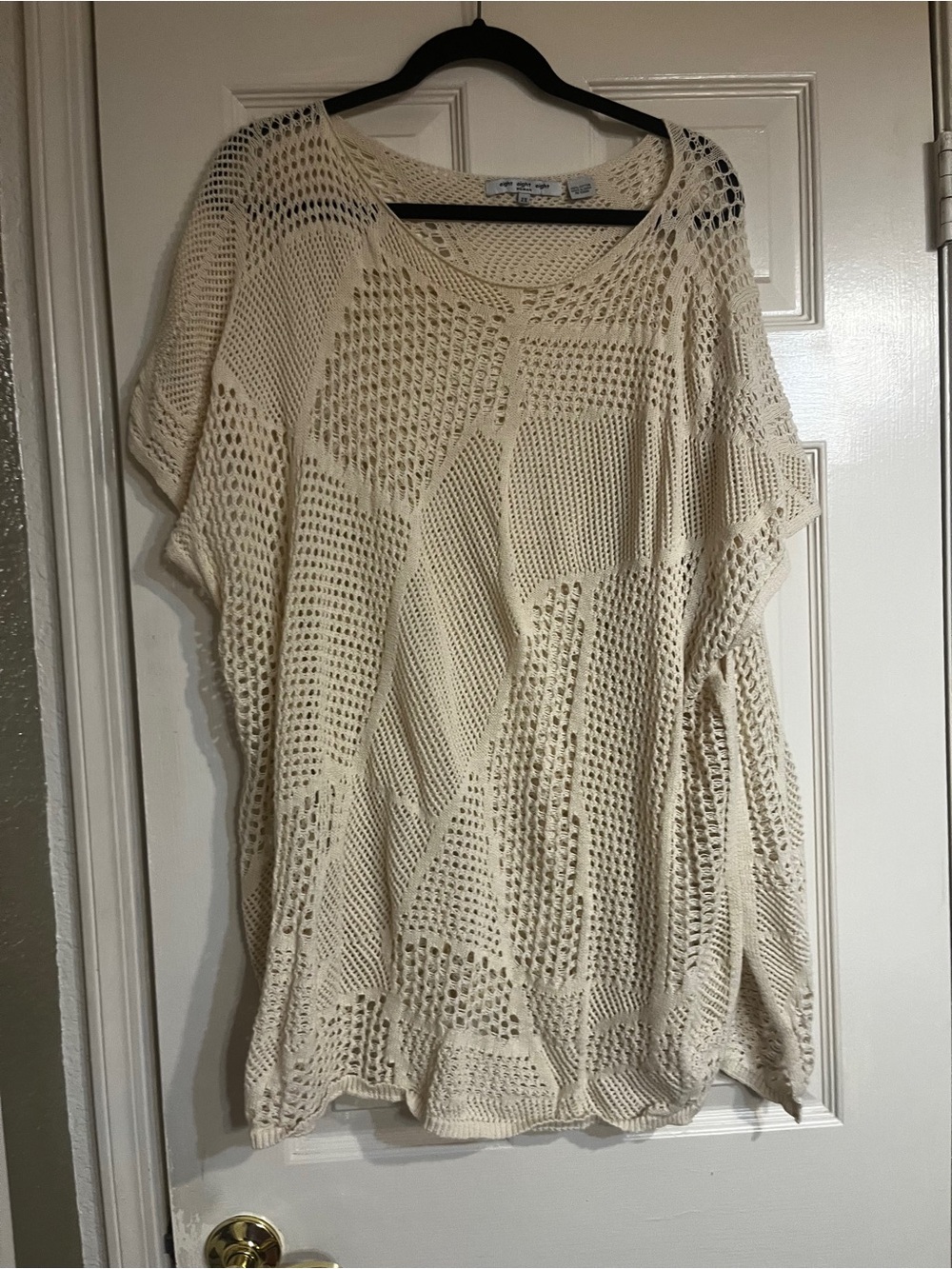 eight eight eight Cream Open-Weave Cotton Tunic